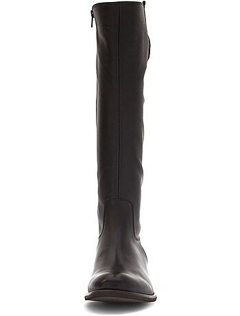 Bottes en cuir lisse
