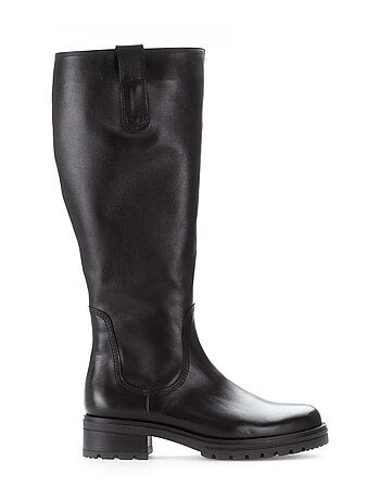 Bottes en cuir lisse