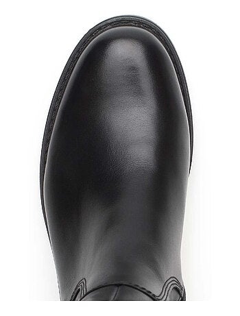 Bottes en cuir lisse