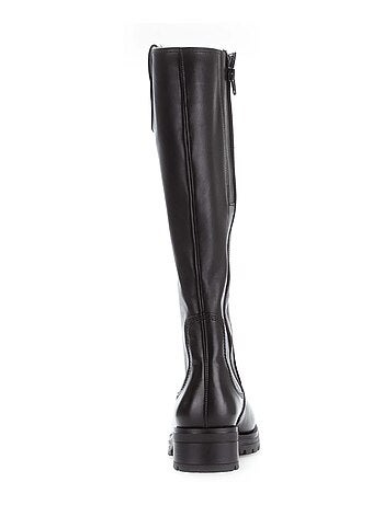 Bottes en cuir lisse