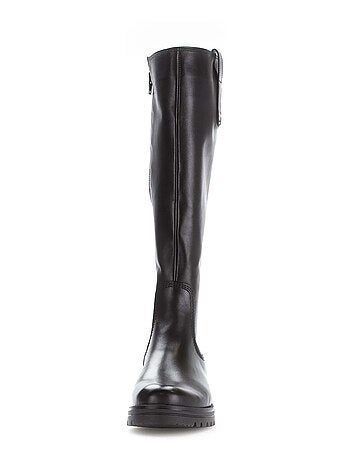Bottes en cuir lisse