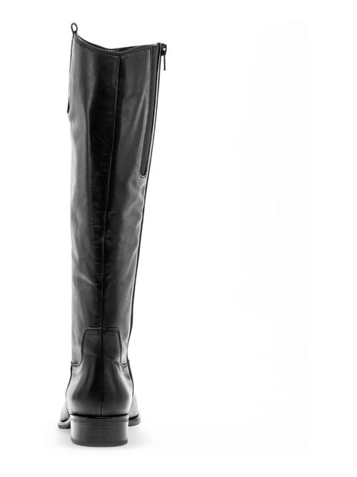 Bottes  en cuir lisse - Kiabi