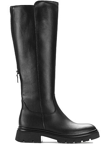 Bottes en cuir lisse