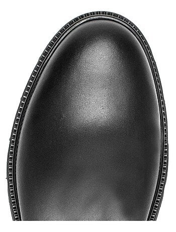 Bottes en cuir lisse