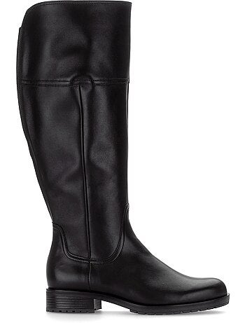 Bottes en cuir lisse