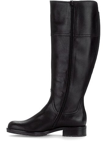 Bottes en cuir lisse