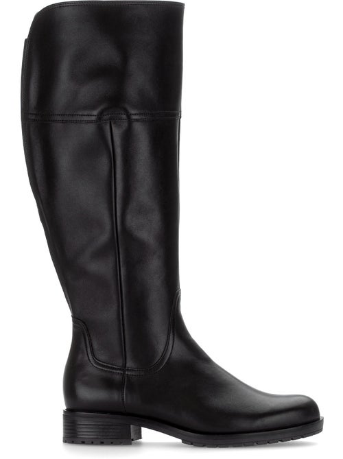 Bottes  en cuir lisse - Kiabi