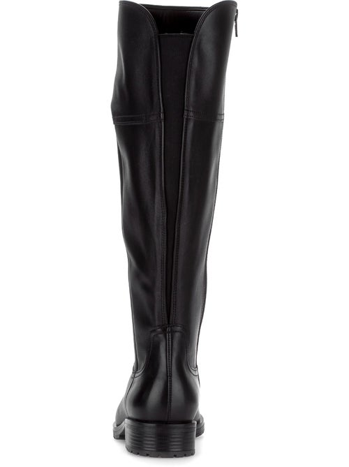Bottes  en cuir lisse - Kiabi
