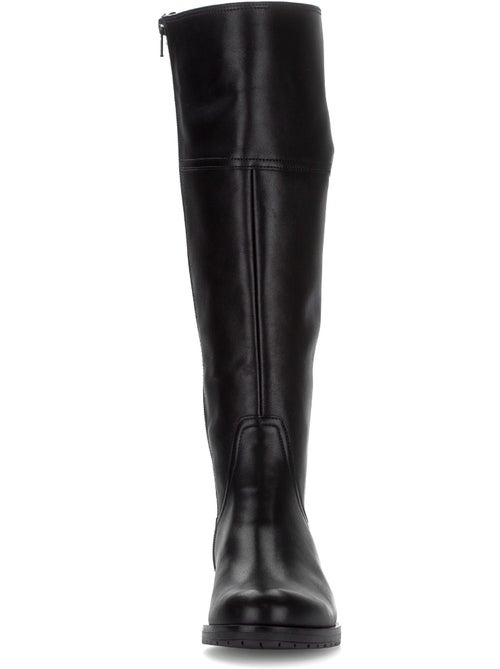 Bottes  en cuir lisse - Kiabi