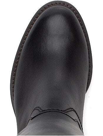 Bottes en cuir lisse