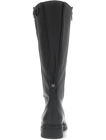 Bottes en cuir lisse