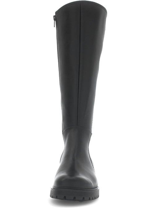 Bottes  en cuir lisse - Kiabi