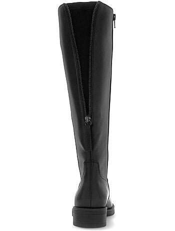 Bottes en cuir lisse