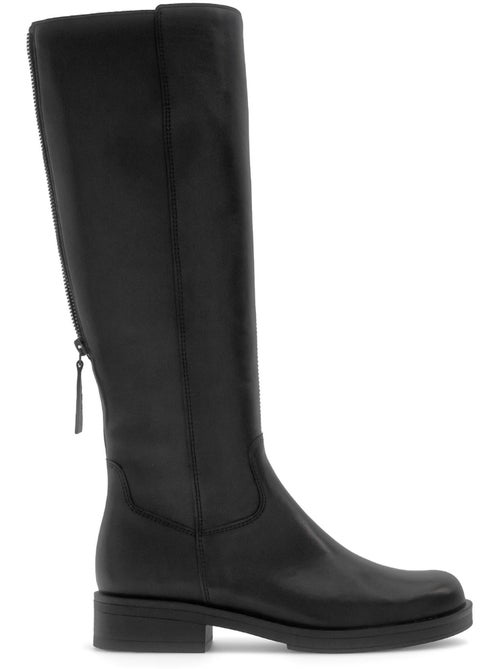 Bottes  en cuir lisse - Kiabi