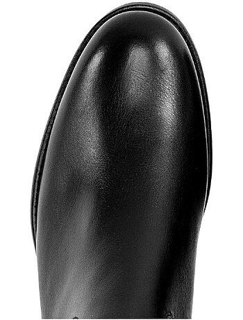 Bottes en cuir lisse