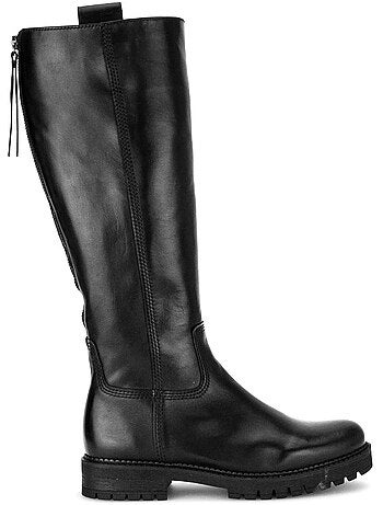 Bottes en cuir lisse
