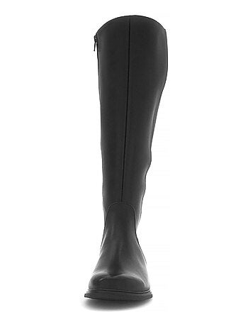 Bottes en cuir lisse