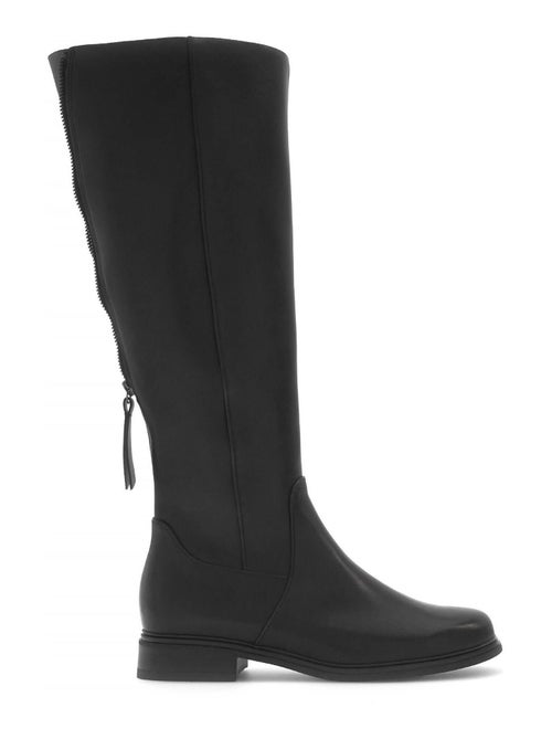 Bottes  en cuir lisse - Kiabi