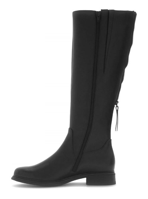 Bottes  en cuir lisse - Kiabi