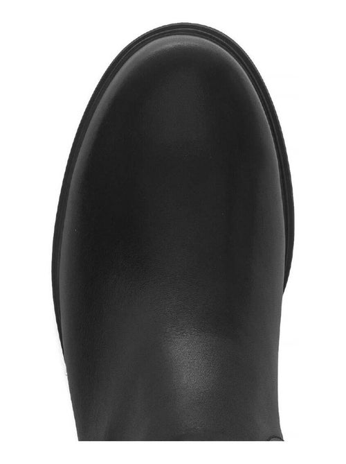 Bottes  en cuir lisse - Kiabi