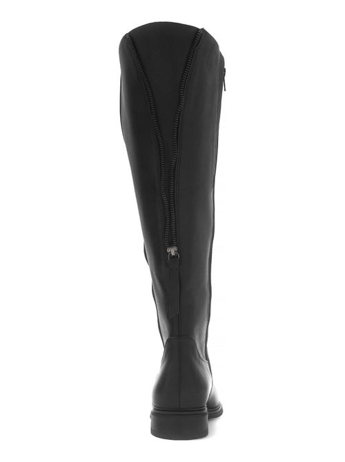 Bottes  en cuir lisse - Kiabi
