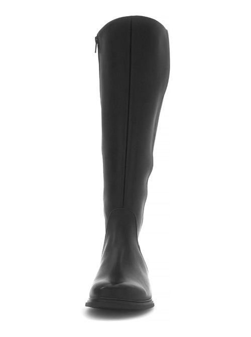 Bottes  en cuir lisse - Kiabi