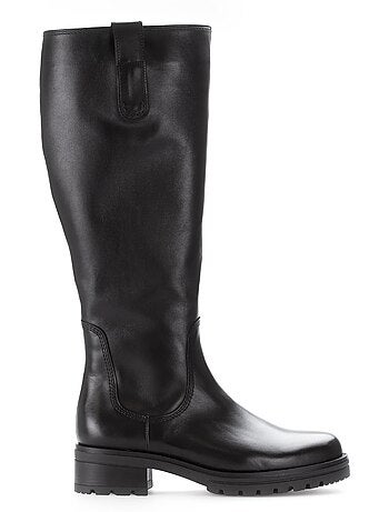 Bottes en cuir lisse