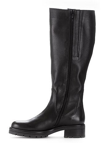 Bottes en cuir lisse