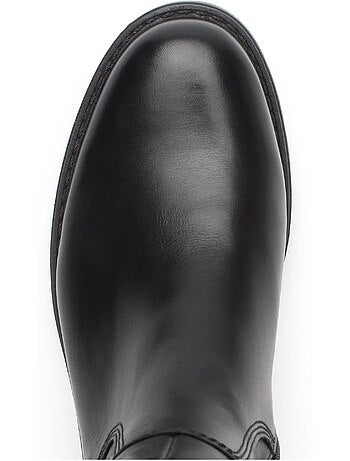 Bottes en cuir lisse