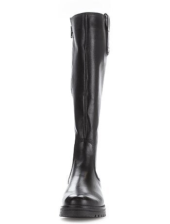 Bottes en cuir lisse