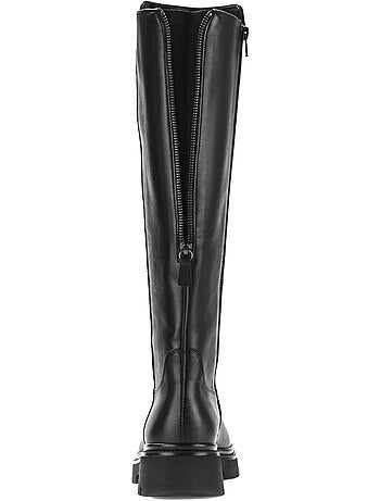 Bottes en cuir lisse