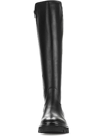 Bottes en cuir lisse