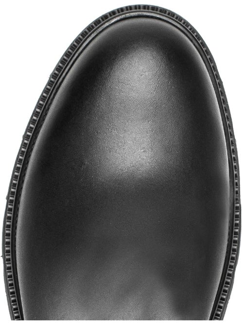 Bottes  en cuir lisse - Kiabi