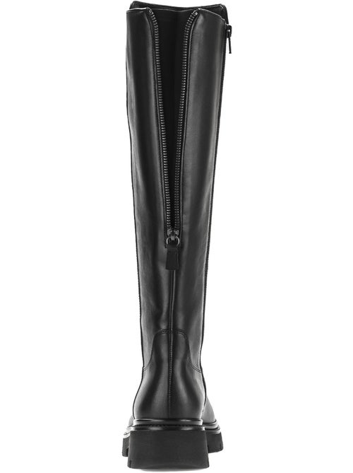 Bottes  en cuir lisse - Kiabi