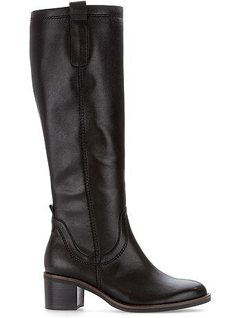 Bottes en cuir lisse