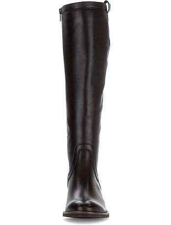 Bottes en cuir lisse
