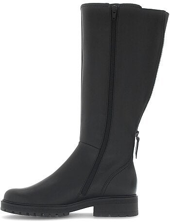 Bottes en cuir lisse