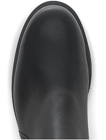 Bottes en cuir lisse