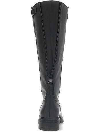 Bottes en cuir lisse