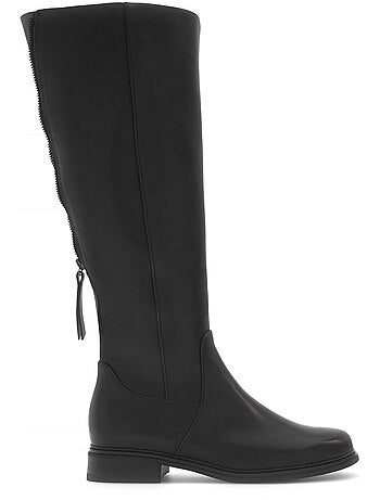 Bottes en cuir lisse