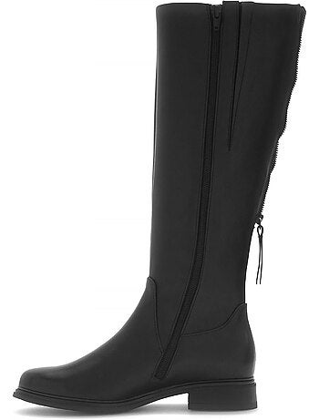 Bottes en cuir lisse