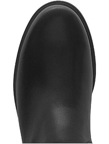Bottes en cuir lisse