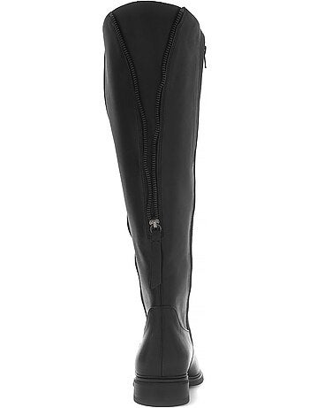 Bottes en cuir lisse