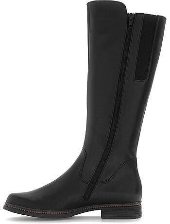 Bottes en cuir lisse