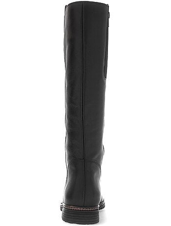 Bottes en cuir lisse