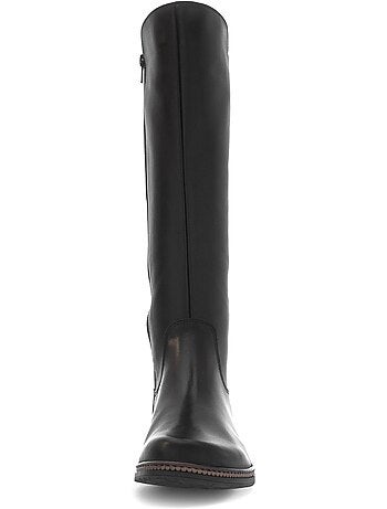 Bottes en cuir lisse