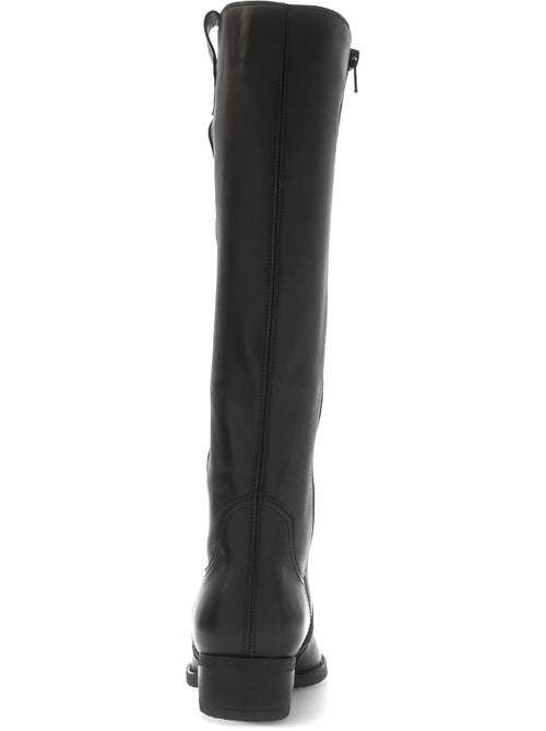 Bottes  en cuir lisse - Kiabi