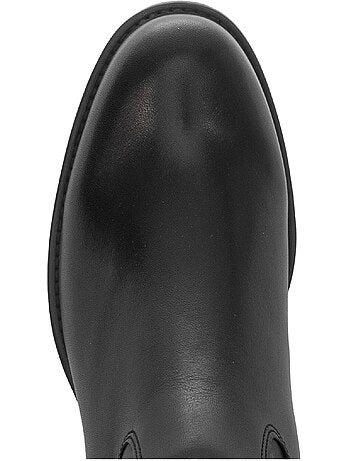 Bottes en cuir lisse