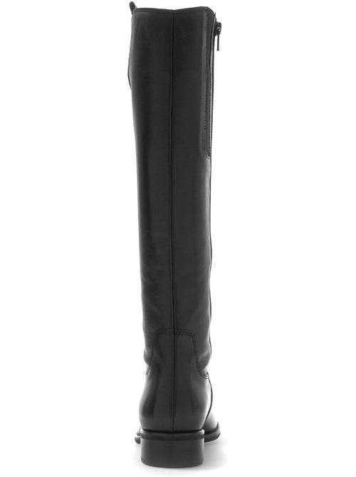 Bottes  en cuir lisse - Kiabi