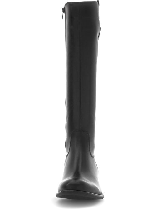 Bottes  en cuir lisse - Kiabi